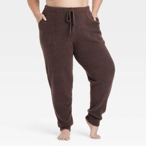 Auden Cozy Brown Knit Joggers